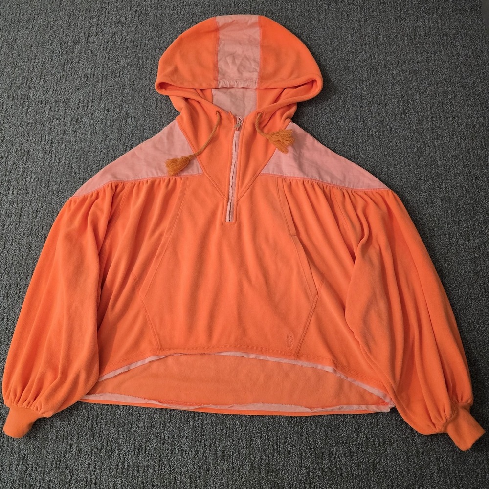 Free People Movement Let It Go Sweatshirt Hoodie Cropped Oversized zip XS
